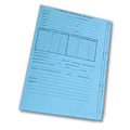 US Trade Servicemark Application  Folder, Light Blue