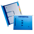 Hanging Credential Folder Unit -  Blue, Light