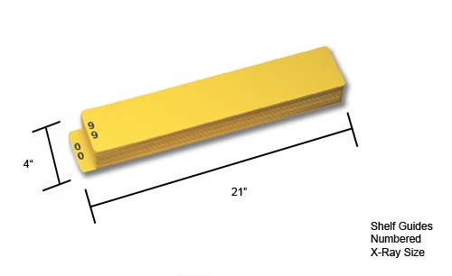Shelf Guides Numbered  X-Ray Size