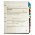 Physician Credentialing Dividers Set (5 holes on left)