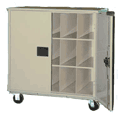 Secure Records Cart With Locking Doors