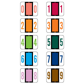Numeric Color Coded Labels 4000 System 