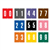 Number Color Coded Labels 3600 System