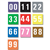 Number Color Coded Labels 3800 System