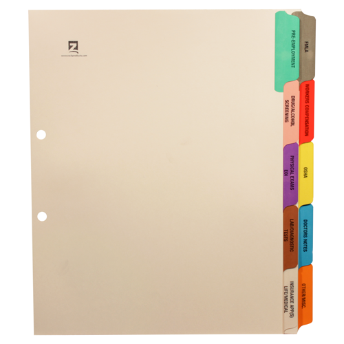 Employee Medical Information Divider Set