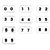 Numeric Labels Black Digits 7100 System