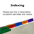 Indexing Options