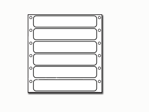 Name Labels Pinfeed White  