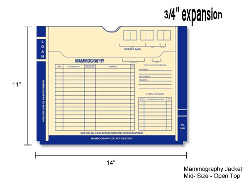 Mammography Jacket  Mid- Size - Open Top